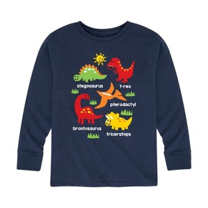 Boys' - Instant Message - Types Of Dinosaurs Long Sleeve Graphic T-Shirt - 1 of 4