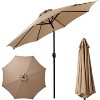 DOMETOUR 9ft Khaki Outdoor Patio Umbrella with 8 Ribs, UV Protection and Waterproof for Garden Deck Backyard Pool - 4 of 4