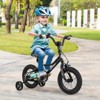 Costway 12"/14"/16"/18" Kids Training Bike with Removable Training Wheels Pneumatic Tires Navy/Black - 4 of 4