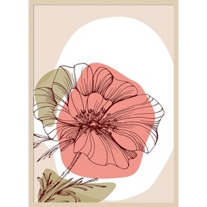 Amanti Art Poppy 13 by Samira Yanushkova Wood Framed Wall Art Print - 1 of 4