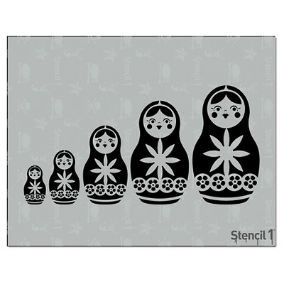 Stencil1 Nesting Dolls - Stencil 8.5" x 11"