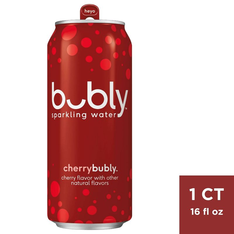 bubly Cherry Sparkling Water - 16 fl oz Can, 1 of 6