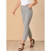INSPIRE CHIC Women's High Waist Elastic Back Two Slant Pockets Office Work Ankle Pants - 4 of 4