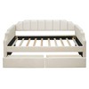 Twin Size Upholstered Daybed with Drawers and Wood Slat Support - 3 of 4