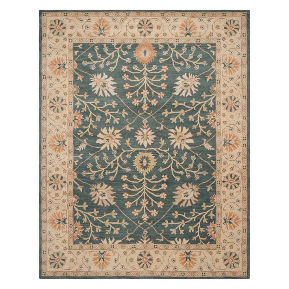 8'x10' Floral Area Rug Blue/Light Gold - Safavieh