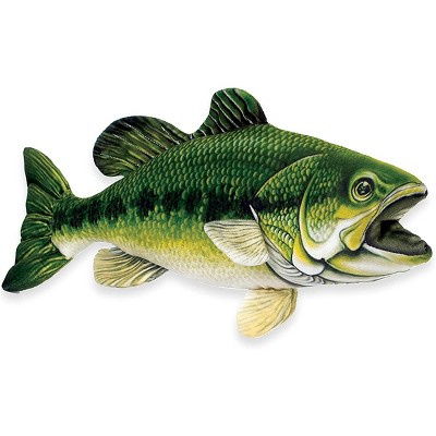 Underwraps Real Planet Large Mouth Bass Green 21 Inch Realistic Soft Plush