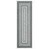 Braided Printed Pattern Rug, Soft Foldable Low Pile Non-Slip Floor Mat, Farmhouse Bordered Indoor Carpet for Living Room, Bedroom - 2 of 4