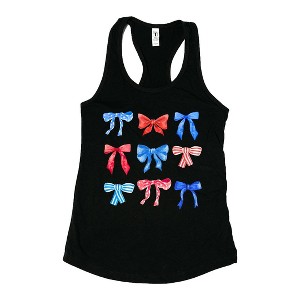 Simply Sage Market Women's Patriotic Coquette Bow Chart Graphic Racerback Tank - 1 of 3