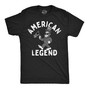 Mens Funny T Shirts American Legend Sarcastic Bigfoot Graphic Tee For Men - Crazy Dog Men's T Shirt - 1 of 4