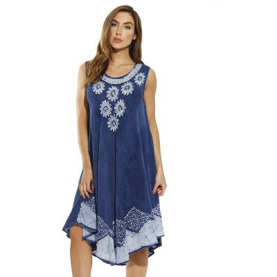 Riviera Sun Batik Embroidered Dress Sundresses for Women