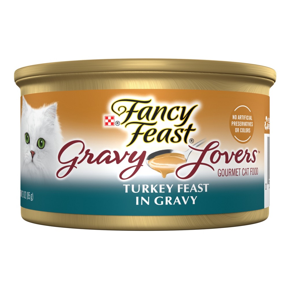 Purina Fancy Feast Gravy Lovers Gourmet Wet Cat Food Turkey Feast In Roasted Turkey Flavor Gravy - 3oz
