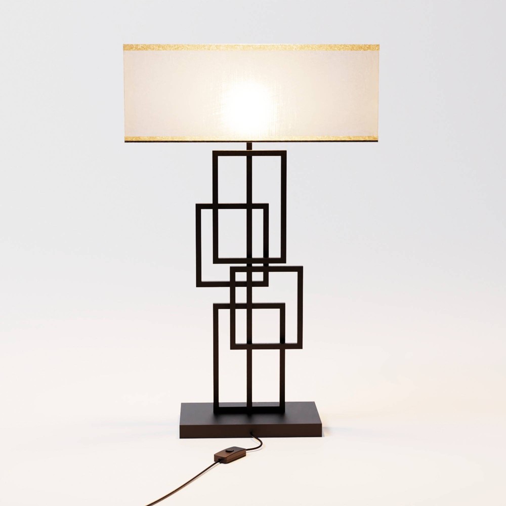 Photos - Floodlight / Street Light Infibrite 27" Geometric Chic Table Lamp: Modern Torchiere, ETL Listed, Lin