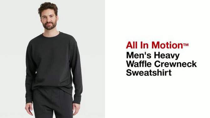 Men&#39;s Heavy Waffle Crewneck Sweatshirt - All In Motion&#8482;, 2 of 5, play video