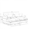 NicBex Couches for Living Room Oversized 2-Seater Sofa Couch Comfort Velvet Upholstered Sofa With Pillows and Bolstered Armrests for Bedroom - 4 of 4