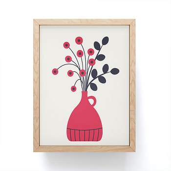 Alisa Galitsyna Red Vase Framed Mini Art Print - Society6
