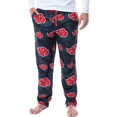 Naruto Shippuden Mens' Akatsuki Clouds Pajama Sleep Lounge Pants