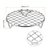 Unique Bargains Stainless Steel Round Cross Wire Barbecue Grill with Legs - 2 of 4