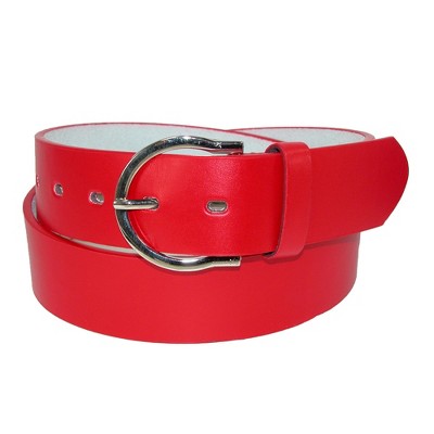 Ctm Womens Basic Bridle Belt, Medium, Red : Target