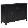 51'' Farmhouse 4-Door Buffet Sideboard with Adjustable Shelves and Retro Metal Handles for Entryway or Living Room-Baofuwish - 3 of 4