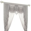 Kate Aurora Ultra Glam Beaded Sparkly Sheer Window in a Bag Curtain Set - 3 of 4
