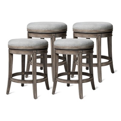 Maven Lane Alexander Rotating Backless Kitchen Stool, Set of 4