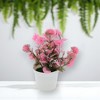 Unique Bargains Artificial Plants Hydrangea Arrangement Plastic 5.51"x5.51"x7.87" 1 Pcs - 2 of 4