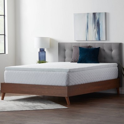 Queen Size White Gel Memory Foam Mattress Topper