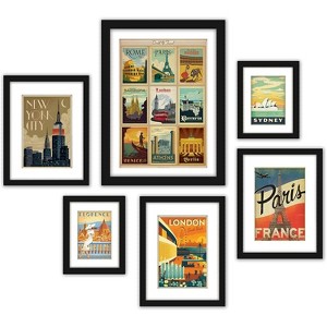 World Cities by Anderson Design Group - 6 Piece Framed Gallery Wall Set - 1 of 3