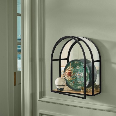 12&#34;x14&#34; Arched Mirrored Display Box Black - Threshold&#8482;