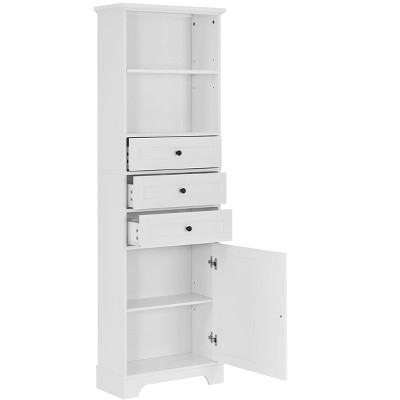 NicBex 68.3 Inch Tall Bathroom Storage Cabinet,Slim Storage Cabinet with 3 Drawers and Adjustable Shelf