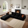 MYINDA Sectional Sofa Couch, Minimalist Combination, Convertible L/U Shaped Comfort Sofa with Removable Ottomans for Living Room - 4 of 4