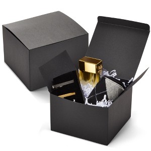 Juvale 30-Pack 6x6x4 Inch Gift Boxes with Lids - Matte Black Cardboard Boxes for Presents, Bridesmaid, Groomsmen, Retail - 1 of 4