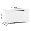 Wooden Toy Box Storage With Safety Hinge, Lid Storage Bench For Bedroom Living Room Playroom Boys & Girls, Toddlers Toy Storage Chest - 2 of 4