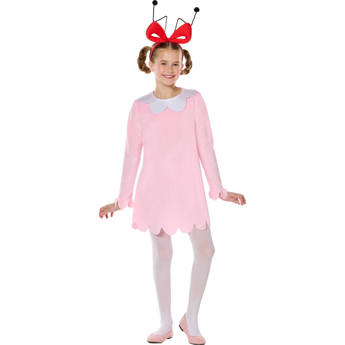 Dr. Seuss Kids' the Grinch Cindy Lou Who Costume Dress and Headband Pink