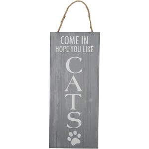 Pavilion Gift Company - Hope You Like Cats - 5" x 12" Plaque - Wall Sign Panels - 1 of 4