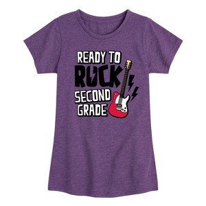 Girls' - Instant Message - Ready To Rock Second Grade Fitted Short Sleeve Graphic T-Shirt - 1 of 4