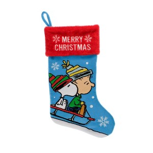 Peanuts Charlie Brown and Snoopy Holiday Stocking 20" - 1 of 4