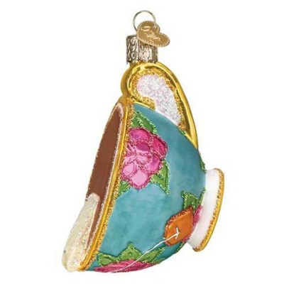 Old World Christmas 3.75 In Cup Of Tea Ornament Hot Beverage Cup Tree Ornaments