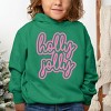 Holly Jolly Outline Puff - Toddler Hoodie - 2 of 4