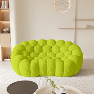 WJSHome 79.53'' Modern Bubble Sofa, Comfy Upholstered Loveseat Sofa, Lazy Floor Curved Couch for Living Room, Apartment, Small Space - 1 of 4