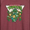 Women's - Teenage Mutant Ninja Turtles - Triangle Lightweight French Terry Wide Neck Long Sleeve Shirt - 2 of 4