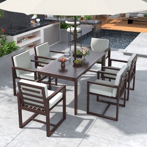CAVINAS Patio Table and Chairs Set Porch Furniture Removable Cushions Outdoor Dining Set with Chairs for Patio - 1 of 4