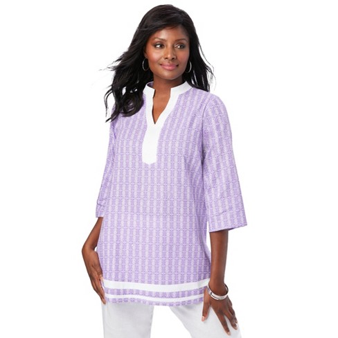 Women's plus 2025 size linen tops