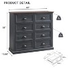 SinCiDo Farmhouse Dresser with 8 Drawer, 39" Tall Dressers & Chests for Bedroom, Wood Rustic Bedroom Dresser for Living Room - 2 of 4
