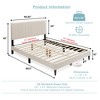 SEVOBAL Beds, Queen Size Upholstered Platform Bed with Channel Tufted Headboard for Modern Bedroom, White, 67.5"*31"*4.5" - 2 of 4