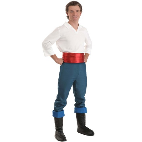 HalloweenCostumes Large Men Disney s The Little Mermaid Prince Eric Costume for Adults. White Blue Red