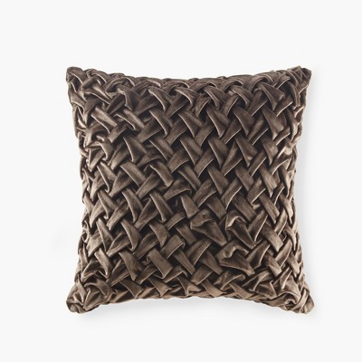 LIVN CO. Vintage Ruched Square Velvet Pillow
