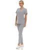 Saint Scrubs Womens 9-Pocket Medical Uniform Set- V-Neck Stretch Top with Tapered Straight Leg Pants - 3 of 4