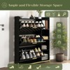 TIRAMISUBEST Shoe Cabinet with 3 Flip Drawers & Open Shelves - Black Mobile File Cabinet - 4 of 4