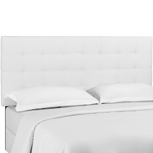 Modway Paisley Tufted Full / Queen Upholstered Linen Fabric Headboard -  Three Mounting Position Heights  - Fabric+20kg/m3 density foam, Frame is MDF - 1 of 4
